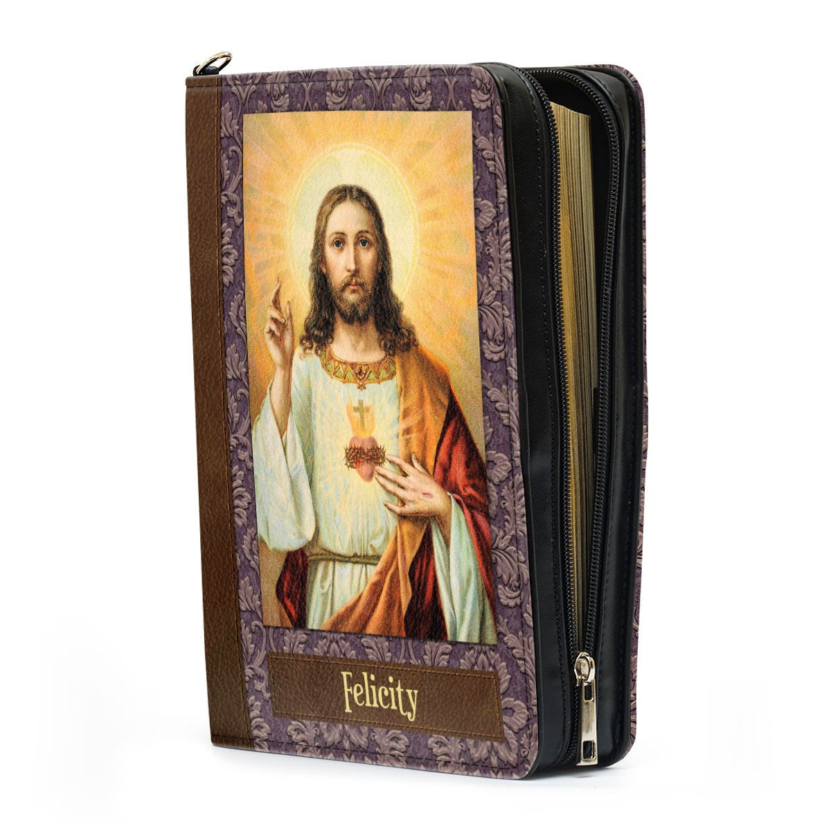 The Word Was With God Bible Case, Leather Bible Cover With Handle, Christian Gift, Bible Covers Jesus Gifts